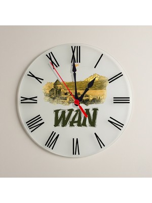 Zerya Wan Van Şehri Akdamar Adası Tasarımlı Roma Rakamlı Duvar Saati