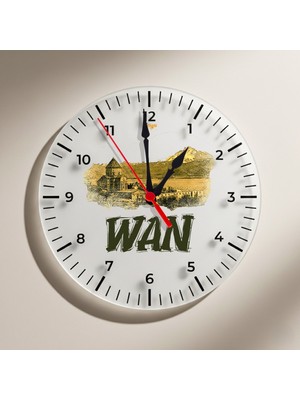 Zerya Wan Van Şehri Akdamar Adası Tasarımlı Duvar Saati
