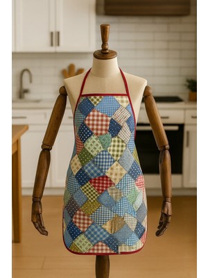 Özbience Renkli Dijital Baskılı Su Geçirmez ve Leke Tutmaz Mutfak Önlüğü