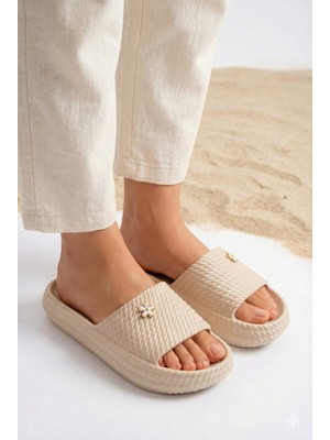 Stwenn Kadın Yüksek Taban Günlük Terlik Plaj Deniz Tatil Hastane Balkon Yazlık Kullanıma Uygun Hafif Rahat Model