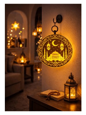 Pairla Gold Ramazan Temalı LED Işıklı Süsleme Seti Ramazan Süsleri, Ramazan Hediyem Ramazan Süsü