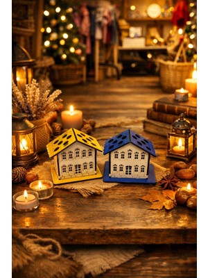 Seymen Bıçakçılık 2’li Dekoratif Mini Ev Kalemlik Seti – Masa Üstü Düzenleyici Ev Tasarımı