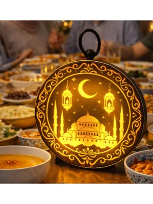 Pairla Gold Ramazan Temalı LED Işıklı Süsleme Seti Ramazan Süsleri, Ramazan Hediyem Ramazan Süsü