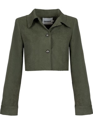 Lacenoa Kadife Crop Ceket