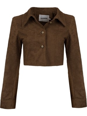 Lacenoa Kadife Crop Ceket