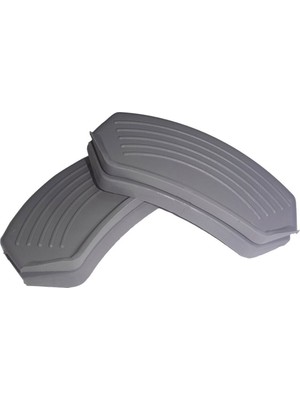 Özbience Yanmaz ve Yapışmaz Silikon Tutacak Seti, 9x4 Cm, Gri Renk, 2 Adet