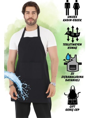 Özbience Şık ve Kullanışlı Cepli Mutfak Önlüğü, Profesyonel Tarzda Tasarım