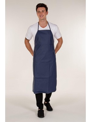 Özbience Lacivert Muşamba Mutfak Bulaşık Önlüğü, Su Geçirmez ve Rahat Tasarım