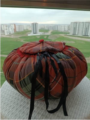 Özbience Ekose Desenli Yoğurt ve Hamur Mayalama Tulumu Örtüsü Minderi