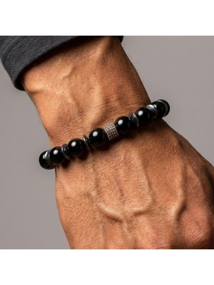 THEIA GemWorks Hexar - Oniks & Hematit Bileklik