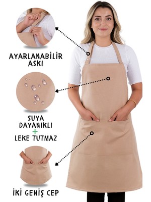 Özbience Renkli ve Şık Ayar Askılı Mutfak Önlüğü, Kullanışlı ve Rahat Tasarım