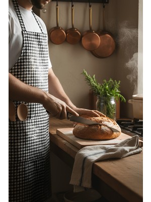 Özbience Siyah Beyaz Kazayağı Gabardin Mutfak Aşçı Önlüğü, Profesyonel Kullanım