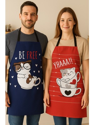 Özbience Yumuşak ve Şık Mutfak Önlüğü Seti, 2'li, 60X70 Cm, Kullanışlı Tasarım