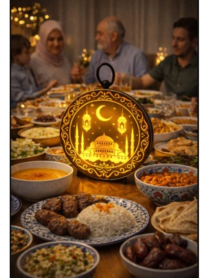 Pairla Gold Ramazan Temalı LED Işıklı Süsleme Seti Ramazan Süsleri, Ramazan Hediyem Ramazan Süsü