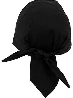 Özbience Ayarlanabilir Siyah Aşçı Bandana, Unisex, Şık ve Rahat Tasarım