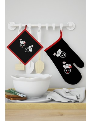 Özbience Ays Home Eldiven ve Tutacak Seti, Şef Stilinde, Modern ve Kullanışlı