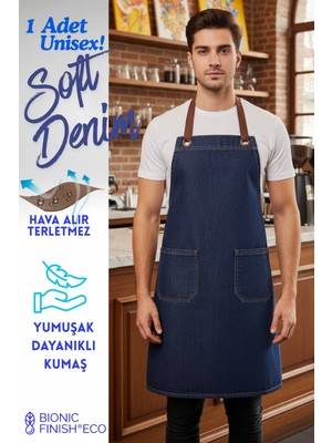 Özbience Renkli Denim Kot Önlük, Çok Amaçlı ve Şık Tasarım