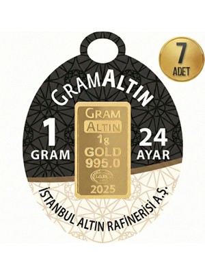 İAR 1 Gram Külçe Altın (7 Adet) 995 Saflık Sertifikalı