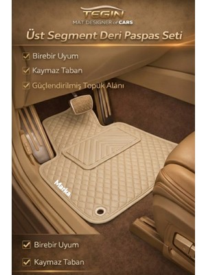 Tegin Mat Designer Of Cars Renault Megane 1 Coupe 1996-2002 Coach Oto Paspas Bej Deri Bej Kenar