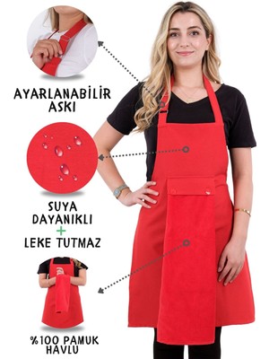 Özbience Renkli ve Şık Ayar Askılı Havlulu Mutfak Önlüğü Seti, Pratik Kullanım