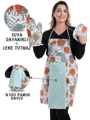 Özbience Sıvı Geçirmez Mutfak Önlüğü ve Eldiven Seti, Temizlikte Konfor