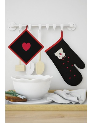 Özbience Eldiven ve Tutacak Seti, Şık ve Kullanışlı Mutfak Aksesuarları