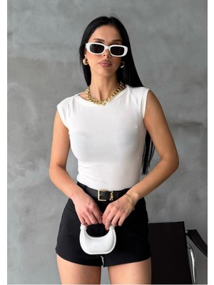 Bejna Kadın Yumuşak Pamuklu Kolsuz Bluz