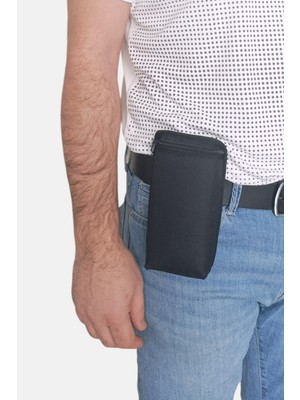 Lederax Kemere Takılan Fermuarlı Telefon Kılıfı LD630