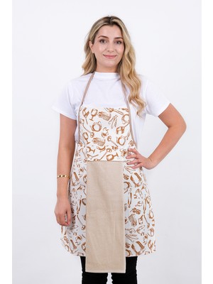 Özbience Su Geçirmez Mutfak Önlüğü, Damla ve Havlu Detaylı, Şık ve Koruyucu Tasarım