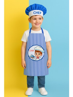 Özbience Renkli Erkek Çocuk Önlük ve Şapka Takımı, Şık ve Konforlu Set