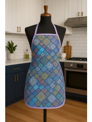 Özbience Renkli Dijital Baskılı Su Geçirmez ve Leke Tutmaz Mutfak Önlüğü