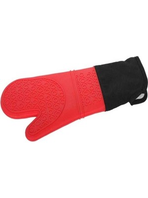 Özbience Kırmızı Silikon Fırın Eldiveni, Güvenli ve Esnek Mutfak Koruyucu