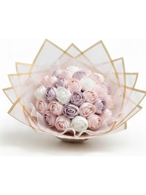 Birlik Şakayık  Buketi  Pembe -Lila  Soft  Renkler 21 Adet