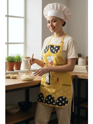 Özbience Renkli ve Şık Desenli Suya Dayanıklı Mutfak Önlüğü
