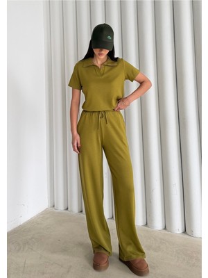 Bejna Kadın Polo Yaka Modal Kısa Kolu Soft Touch Spor Takım