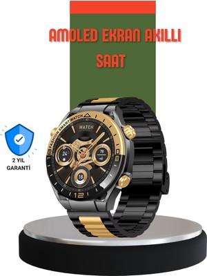 Ceylan Adam Amoled Ekran Akıllı Saat Bluetooth 5.1 Çağrı Destekli 3 Bileklikli