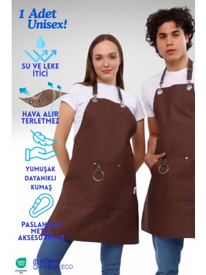 Özbience Leke Tutmaz Kahverengi Önlük, Şık ve Dayanıklı Kullanım Için Perfect