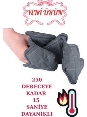 Özbience Isı Yalıtımlı Kumaş Fırın Tüp Tutacağı, 2'li Set, Güvenli ve Dayanıklı