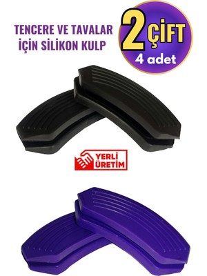 Özbience Renkli Silikon Tencere Tava Tutacağı, 2 Çift, 9x4 Cm, Yanmaz ve Yapışmaz