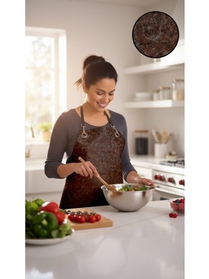 Özbience Şık Vegan Suni Deri Mutfak Aşçı Önlüğü, Konfor ve Stil Bir Arada