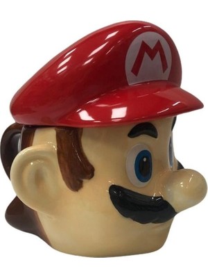 Skygo Bıyıklı Adam Tasarımlı Seramik Kapaklı Kupa Bardak