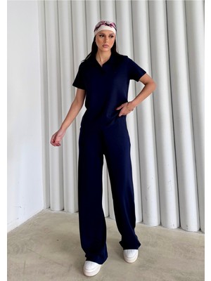 Bejna Kadın Polo Yaka Modal Kısa Kolu Soft Touch Spor Takım