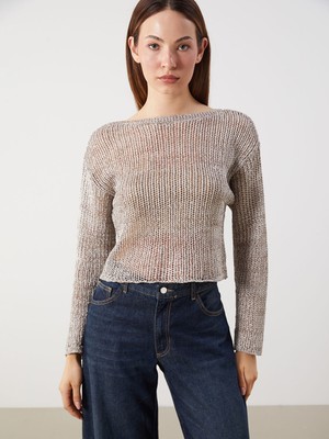 Lc Waikiki Yeni Sezon Bisiklet Yaka Ajurlu Kadın Triko Kazak