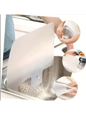Özbience Lavabo Su Yağ Sıçratmaz Vantuzlu Plastik Önlük Koruyucu