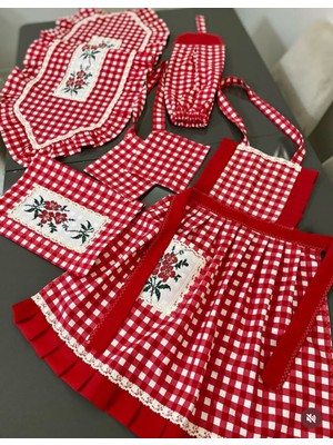 Özbience Şık ve Fonksiyonel Mutfak Seti, Runner, Önlük ve Örtü Kombinasyonu