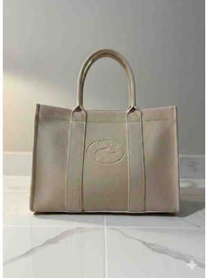 Lümen Bujiteri Kadın Timsah Logo Baskılı El Çantası Iş ve Günlük Kullanım Omuz Çantası