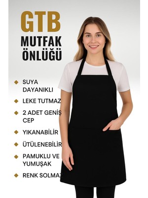 Özbience Leke Tutmaz Gabardin Mutfak Önlüğü, Şef ve Barista Için Unisex Tasarım