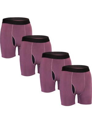 Bamboostic Erkek Boxerlar - Birinci Sınıf Bambu Kumaş, Nefes Alabilen ve Rahat Kalıp, 4'lü Paket