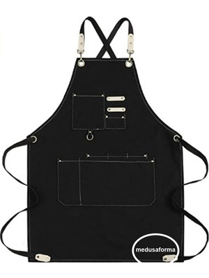 Özbience Şık Siyah Mutfak Önlüğü, Profesyonel ve Rahat Kullanım Için Ideal