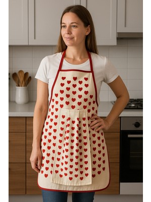 Özbience Şık ve Fonksiyonel Mutfak Önlüğü ve Havlusu Seti, Su Geçirmez Özellikli